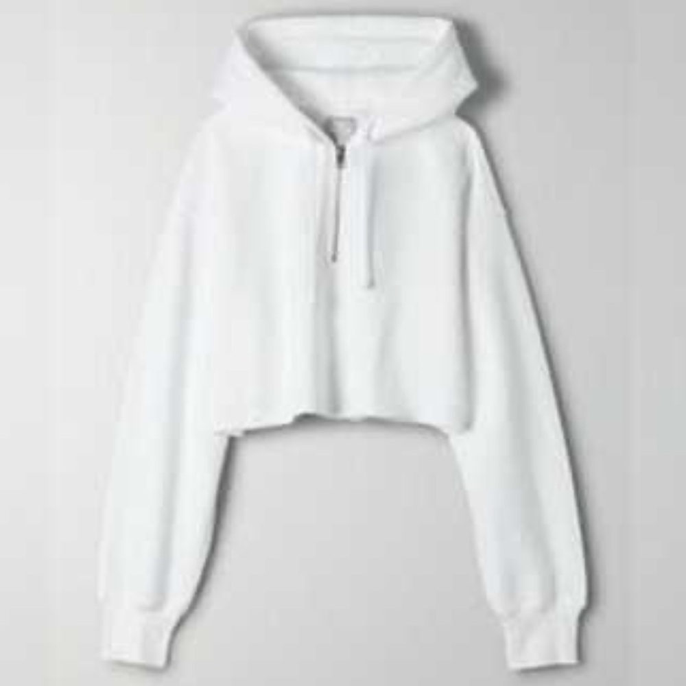 TNA cozy af cropped half zip hoodie - size 3 🤍